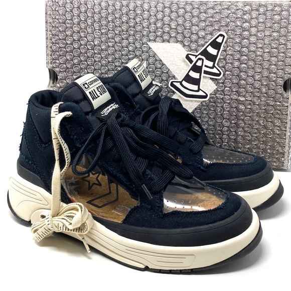 Converse x Joshua Vides Weapon CX Women's High Skate Shoes Black Canvas A00715C - Picture 2 of 9